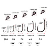 1000pcs TFSH-K Carp Fishing TEFLON Coating Barbed Hooks Japan Brand Fishhook 2/4/6/8/10# w/ Hook Box