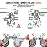 CaddyPro 14" Plant Caddy with Wheels – Sturdy Holder with Easy Assembly Tray for Pots, Ideal Indoors or Outdoors, Matte Black