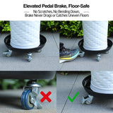 CaddyPro 14" Plant Caddy with Wheels – Sturdy Holder with Easy Assembly Tray for Pots, Ideal Indoors or Outdoors, Matte Black