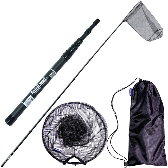 Telescopic Fishing Landing Net 6'/7'/8'/9'/10'/11' with High Carbon Pole