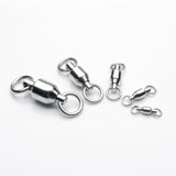 Stainless Steel Ball Bearing Swivel with Solid Split Ring 1#/3#/5#/7#/9# Line Hook Connector Clip
