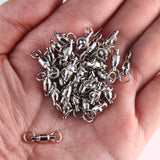 Stainless Steel Ball Bearing Swivel with Solid Split Ring 1#/3#/5#/7#/9# Line Hook Connector Clip