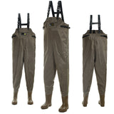 USA Warehoues Chest Wader 210D Nylon Breathable Waterproof Wader Boots Pants Fly Fishing Clothes