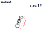 Stainless Steel Ball Bearing Swivel with Solid Split Ring 1#/3#/5#/7#/9# Line Hook Connector Clip