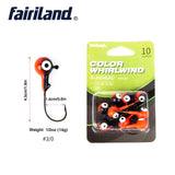 10pcs Jig Head Fishing Hook High Carbon Steel 3.5/7/10.5/14g Multicolour Lead Baits Hard Lures