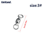 Stainless Steel Ball Bearing Swivel with Solid Split Ring 1#/3#/5#/7#/9# Line Hook Connector Clip