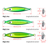 Metal Lead Bait 40g/60g/80g Boat Fishing Jig 5pcs/lot 5 Color Even Mixed