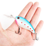 10pcs 7cm/15g Crank Bait 10 Color Even Mixed with Lure Box