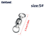 Stainless Steel Ball Bearing Swivel with Solid Split Ring 1#/3#/5#/7#/9# Line Hook Connector Clip