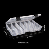 Lure Bait Fishing Tackle Box w/ 21 Adjustable Compartments Transparent