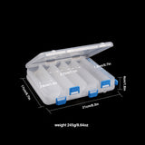 12 Slots Double Side Transparent Fishing Tackle Box Plastic Lure Bait Storage Case