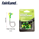 10pcs Jig Head Fishing Hook High Carbon Steel 3.5/7/10.5/14g Multicolour Lead Baits Hard Lures