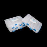 12 Slots Double Side Transparent Fishing Tackle Box Plastic Lure Bait Storage Case
