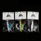 Lead Bait Jig Lure 14g/21g/28g with Head Hook and Rear Hook 6pcs/lot 3 Color Even Mixed