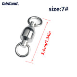 Stainless Steel Ball Bearing Swivel with Solid Split Ring 1#/3#/5#/7#/9# Line Hook Connector Clip