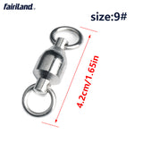 Stainless Steel Ball Bearing Swivel with Solid Split Ring 1#/3#/5#/7#/9# Line Hook Connector Clip