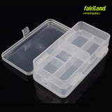 5.5x3x2in Double Side Waterproof Fishing Tackle Box Fishing Lure Bait Hook Storage Case with 6 Slots
