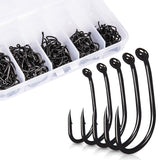 250pcs TEFLON Single Barbed Fishing Hooks Carp Fishhooks TFSH-K