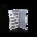 Lure Bait Fishing Tackle Box w/ 21 Adjustable Compartments Transparent