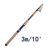 fairiland Carbon Telescopic Fishing Rod - telr-025c Black Orange