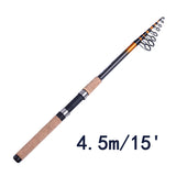 fairiland Carbon Telescopic Fishing Rod - telr-025c Black Orange