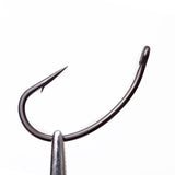 1000pcs TFSH-G Teflon Coated Barbed Fishing Hooks Matt Black Carp Hook Gnippen