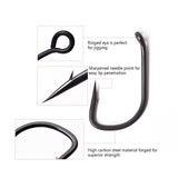 1000pcs TFSH-B Teflon Coated Barbed Fishing Hooks Carbon Steel Carp Hook BNR