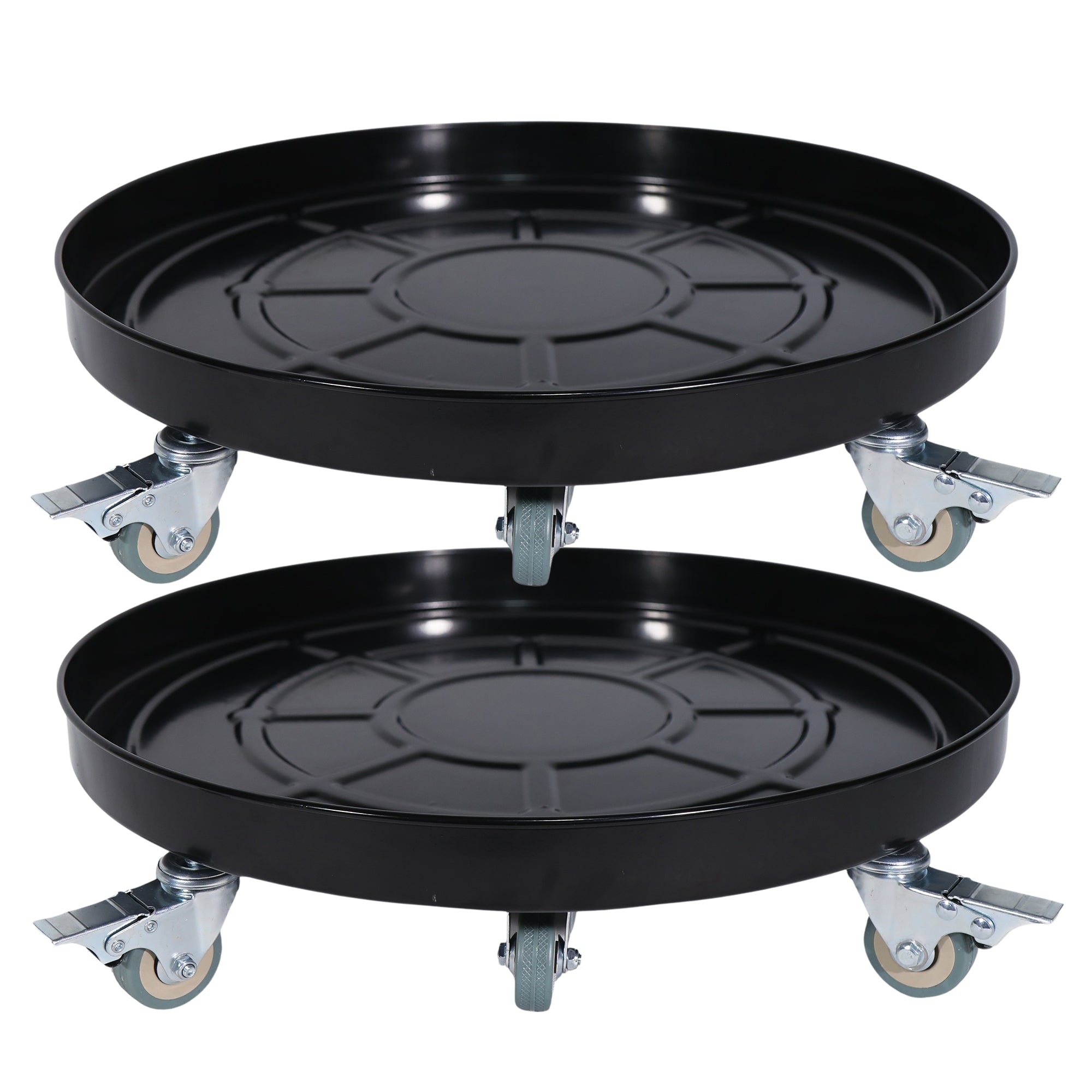 saucer 16 in. black plant caddy with casters CaddyPro 16" Plant Caddy with Wheels – Sturdy Holder with Easy Assembl –  Fairiland Outdoor Technology