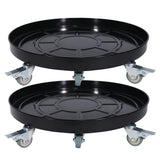 CaddyPro 16" Plant Caddy with Wheels – Sturdy Holder with Easy Assembly Tray for Pots, Ideal Indoors or Outdoors, Matte Black
