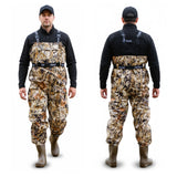 RIVERON Series Camo Fishing Waders Breathable Chest Waders Boot Foot Waders 41-46# FA25WD1