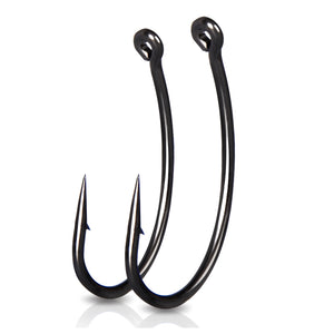 1000pcs TFSH-G Teflon Coated Barbed Fishing Hooks Matt Black Carp Hook Gnippen