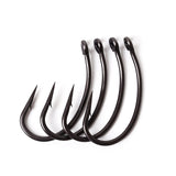 1000pcs TFSH-G Teflon Coated Barbed Fishing Hooks Matt Black Carp Hook Gnippen