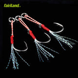 Taiwan BKK High Carbon Steel Barbed Light Jigging Assist Hooks 10/12/14/16# 20KG Boat Fishing Hooks