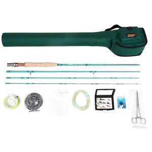 Fly Fishing Starter Kit 015C3-4# 2.7m Carbon Rod 3/4(80mm) Fly Reel Fly Fishing Accessories and Bag