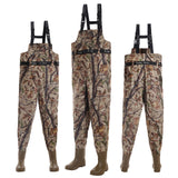 USA Warehouse Camouflage Fly Fishing Waders Taiwan 420D Nylon Breathable Waterproof Chest Wader Boots Pants
