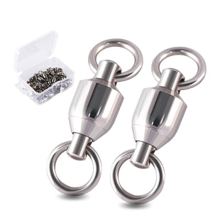 Stainless Steel Ball Bearing Swivel with Solid Split Ring 1#/3#/5#/7#/9# Line Hook Connector Clip
