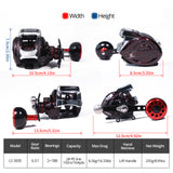 6.3:1 Baitcaster Reels Line Counter Reels Low Profile Baitcasting Reel