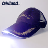 Cotton with Breathable Mesh 4LED Lights Baseball Cap Outdoor Night Reading Jogging Fishing Hat