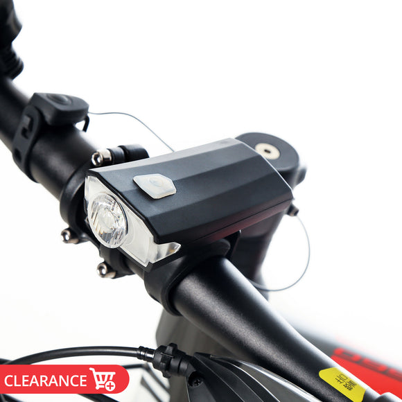 400Lm 1200mAh USB Rechargeable Bike Front Lamp Waterproof Bicycle Headlight w/ Horn 100DB 4Models