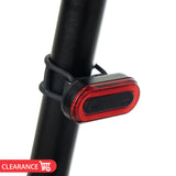 USB Rechargeable Bike Rear Light 50Lm 6 Modes Safety Flashlight   Bicycle Warning Taillight Lamp