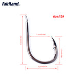 100pcs Blade Iseama Carbon Steel Flat Handle None Eyed Barbed Hooks 11/12/13# Carp Fishhook