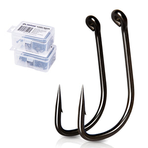 100pcs Teflon Coated Barbed Fishing Hooks Matt Black Carp Hook BNR –  Fairiland Outdoor Technology