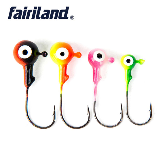 10pcs Jig Head Fishing Hook High Carbon Steel 3.5/7/10.5/14g Multicolour Lead Baits Hard Lures