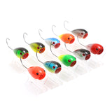 10pcs 8cm 13.2g Floating Egg Fishing Lure Popper Bait 10 Colors with Lure Box