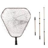 Fishing Landing Net 2.5m Fly Fishing Brail 50*50cm Dip Net Aluminum Alloy Telescopic Pole Scoop Net