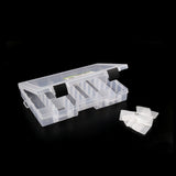 Lure Bait Fishing Tackle Box w/ 21 Adjustable Compartments Transparent