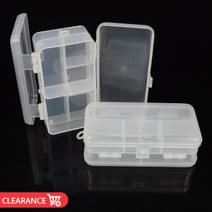 5.5x3x2in Double Side Waterproof Fishing Tackle Box Fishing Lure Bait Hook Storage Case with 6 Slots