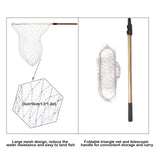 Fishing Landing Net 2.5m Fly Fishing Brail 50*50cm Dip Net Aluminum Alloy Telescopic Pole Scoop Net