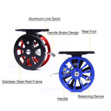 60mm Multi-color Full Aluminum Ice Fishing Reel Left/Right Handed CNC machined Ice Reel