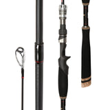 Length Adjustable 6.6'~9' Casting Fishing Rod w/ Spare Tip M/ML Carbon Rock Fishing Pole MF Action